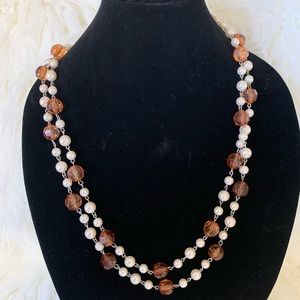 Beaded necklace! 🤎🤍🤎